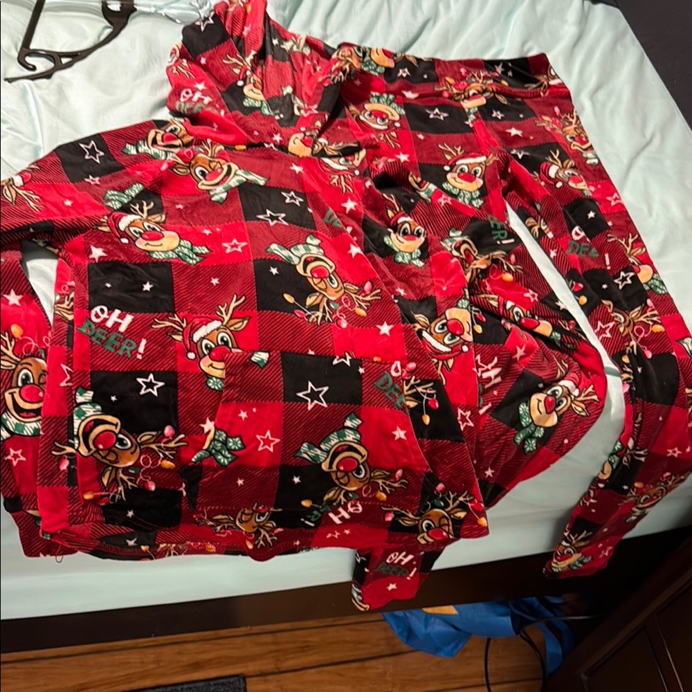 Festive Red Reindeer Pajama Set
